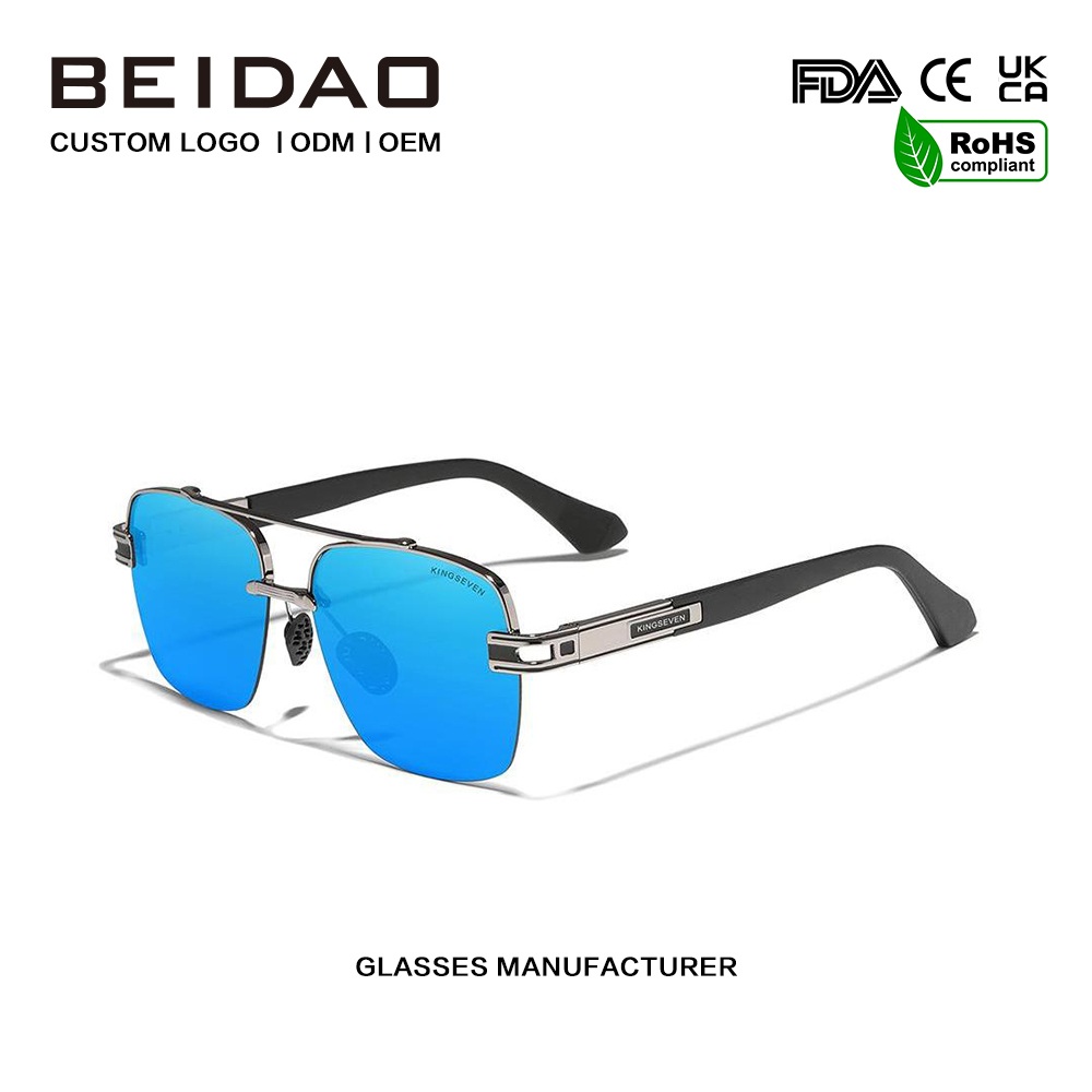 Луксозни мъжки цветни ретро поляризирани слънчеви очила